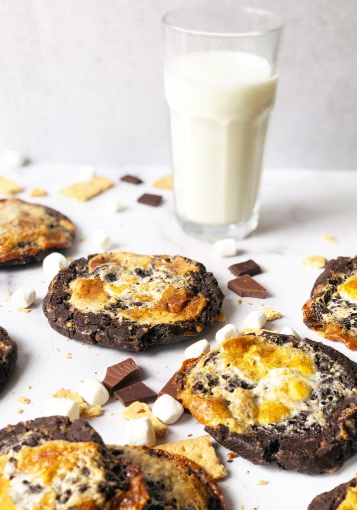 S’mores Cookies with Milk