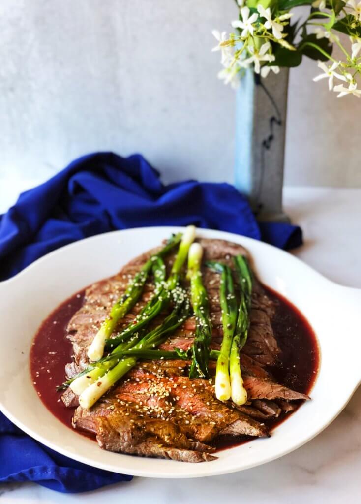 Soy Sauce Grilled and Marinated Flank Steak