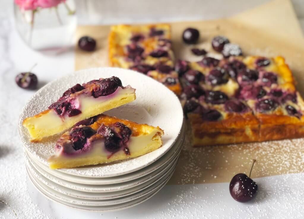 Cherry Clafoutis Bars