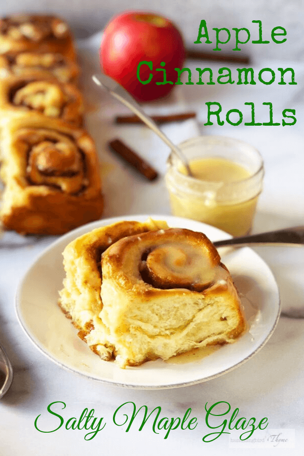 Apple Cinnamon Rolls with Salted Maple Glaze