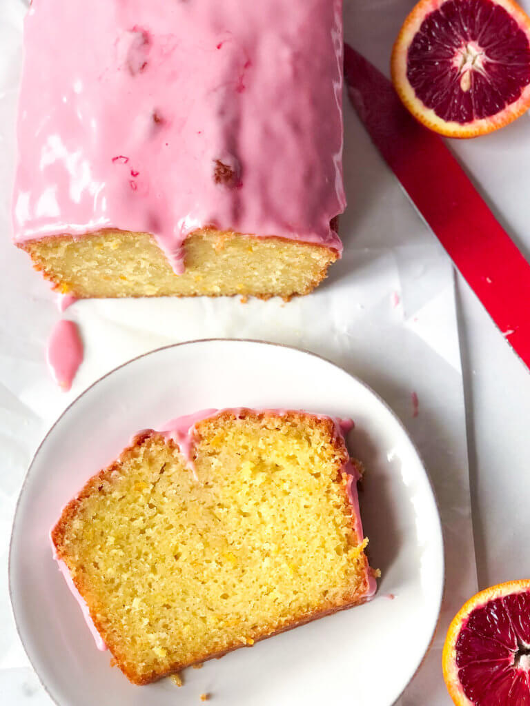 Blood Orange Olive Oil  Poundcake 