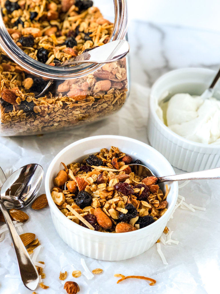 Cherry Granola with almonds and cashews