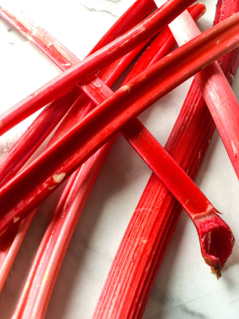 Rhubarb for Rhubarb Custard Pie