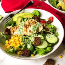 Chicken Salad with Buttermilk Green Goddess Dressing