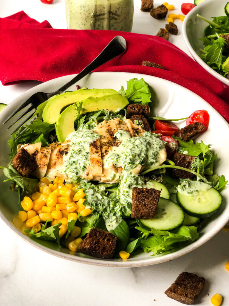 Chicken Salad with Green Goddess Dressing