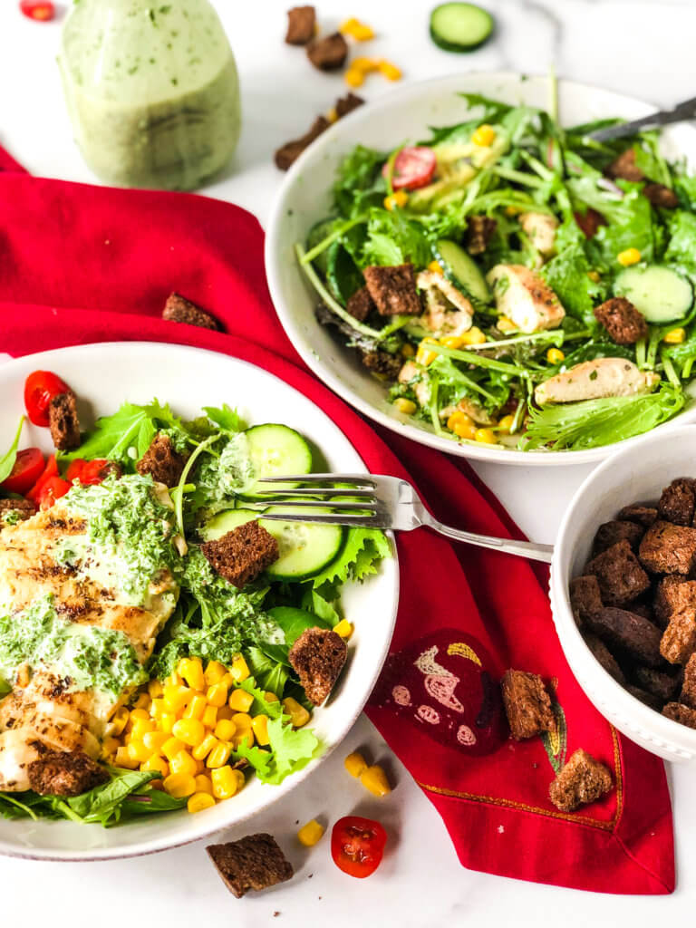 Green Goddess Salad with Chicken