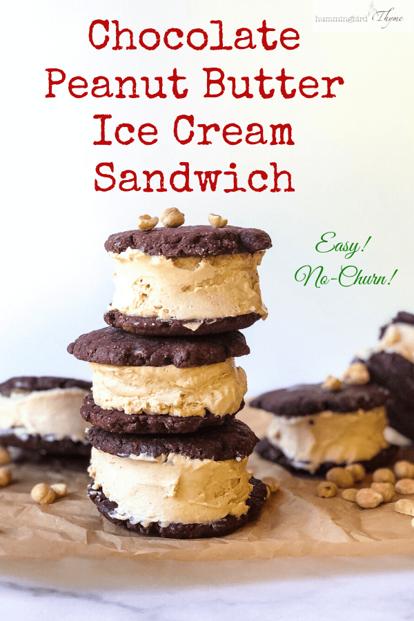 pinterest image homemade ice cream sandwiches with peanut butter ice cream