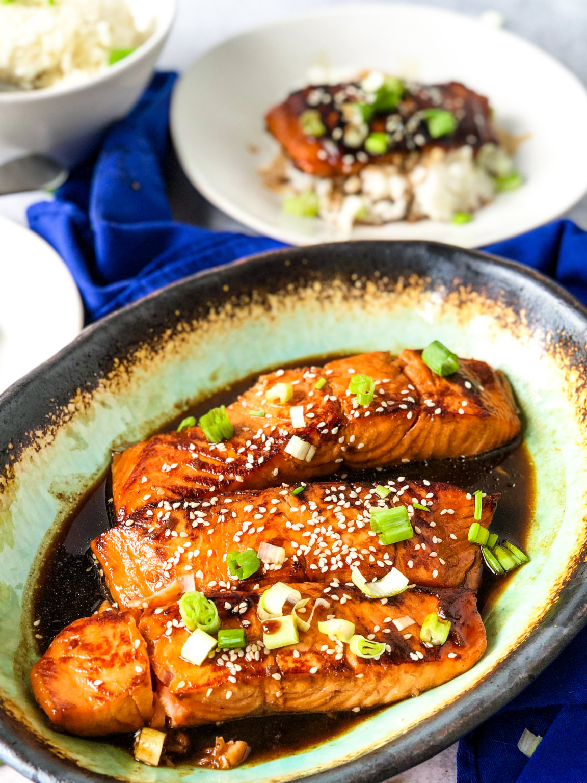 Nigella's Mirin Glazed Salmon Hummingbird Thyme
