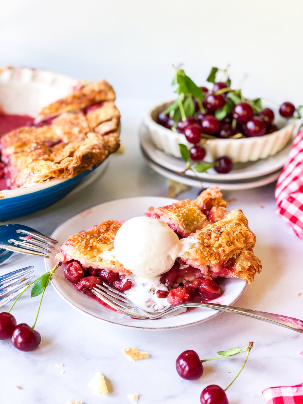 Sour Cherry Pie with Lattice Crust Recipe - Hummingbird Thyme