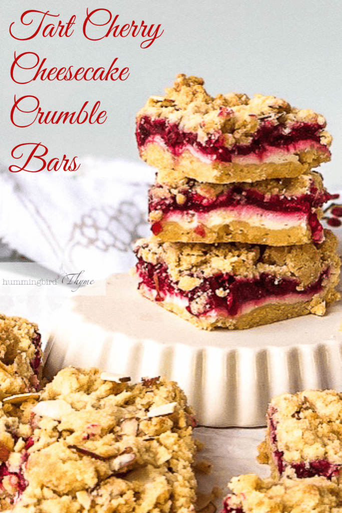 Cherry Crumb Bars Pinterest Image