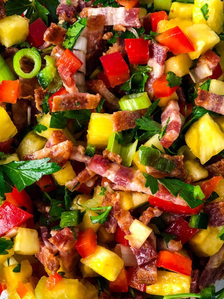 Pineapple Bacon Relish for salmon or chicken