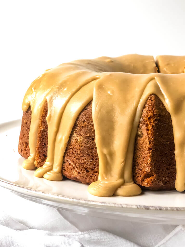 Brown Sugar Bundt Cake with Caramel Glaze - The Beach House Kitchen