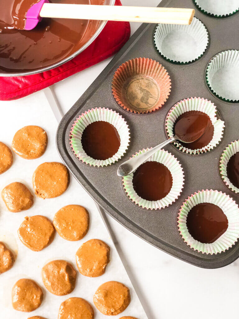 Make your own Homemade Peanut Butter Cups! So quick and easy!