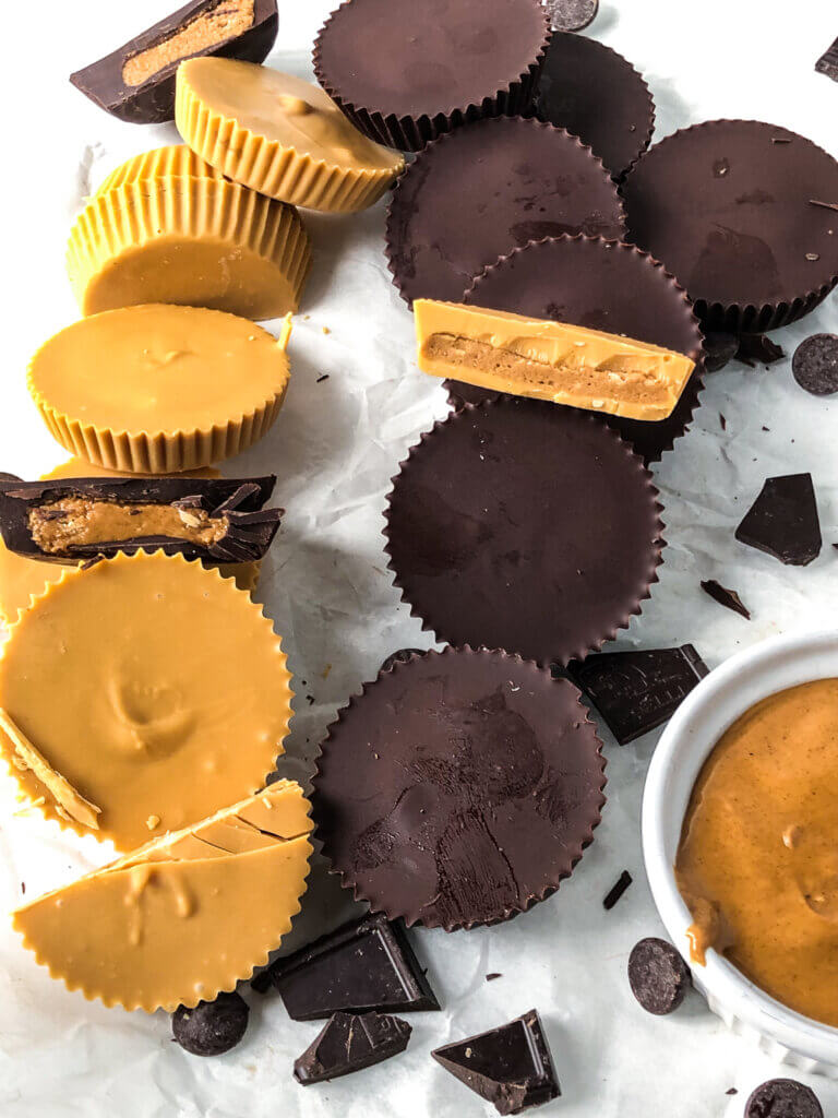 You can make caramelized white chocolate of dark chocolate peanut butter cups! so easy!