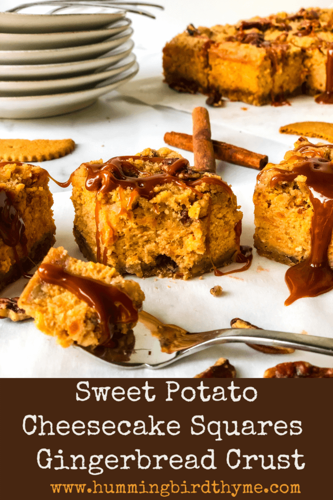 Pinterest image for Sweet Potato Pie Bars