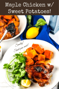 Pinterest Image Maple Chicken and Sweet Potato Recipe
