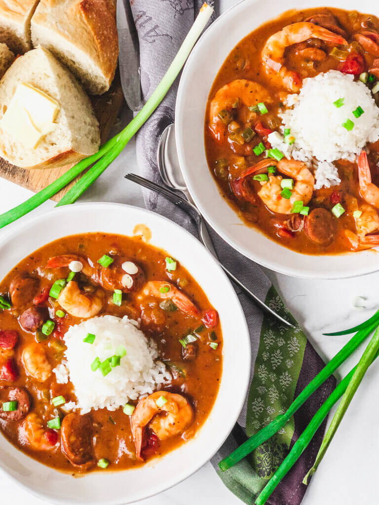 Shrimp and Sausage Gumbo - The Almond Eater