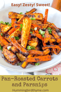 Pinterest Image Roasted Carrots and Parsnips