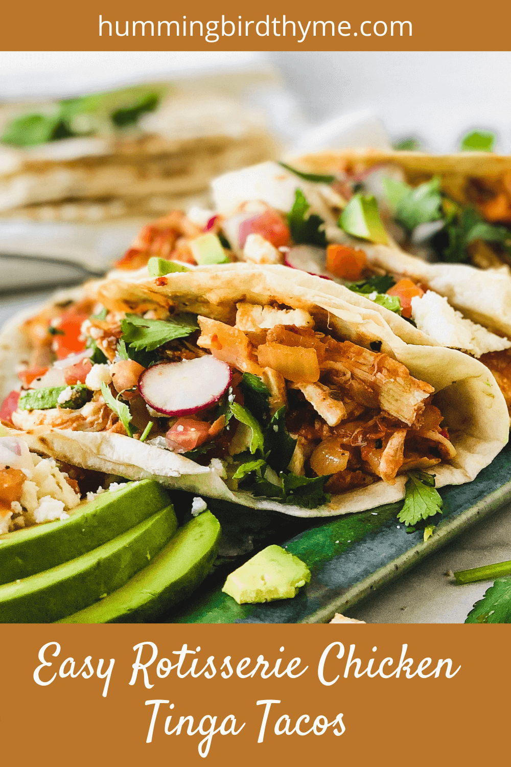 Easy Rotisserie Chicken Tinga Tacos - Hummingbird Thyme