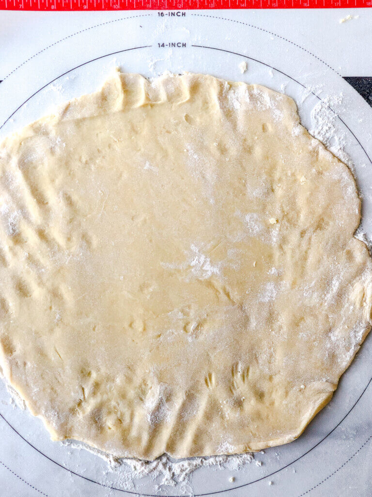 Roll the dough into a 12" circle
