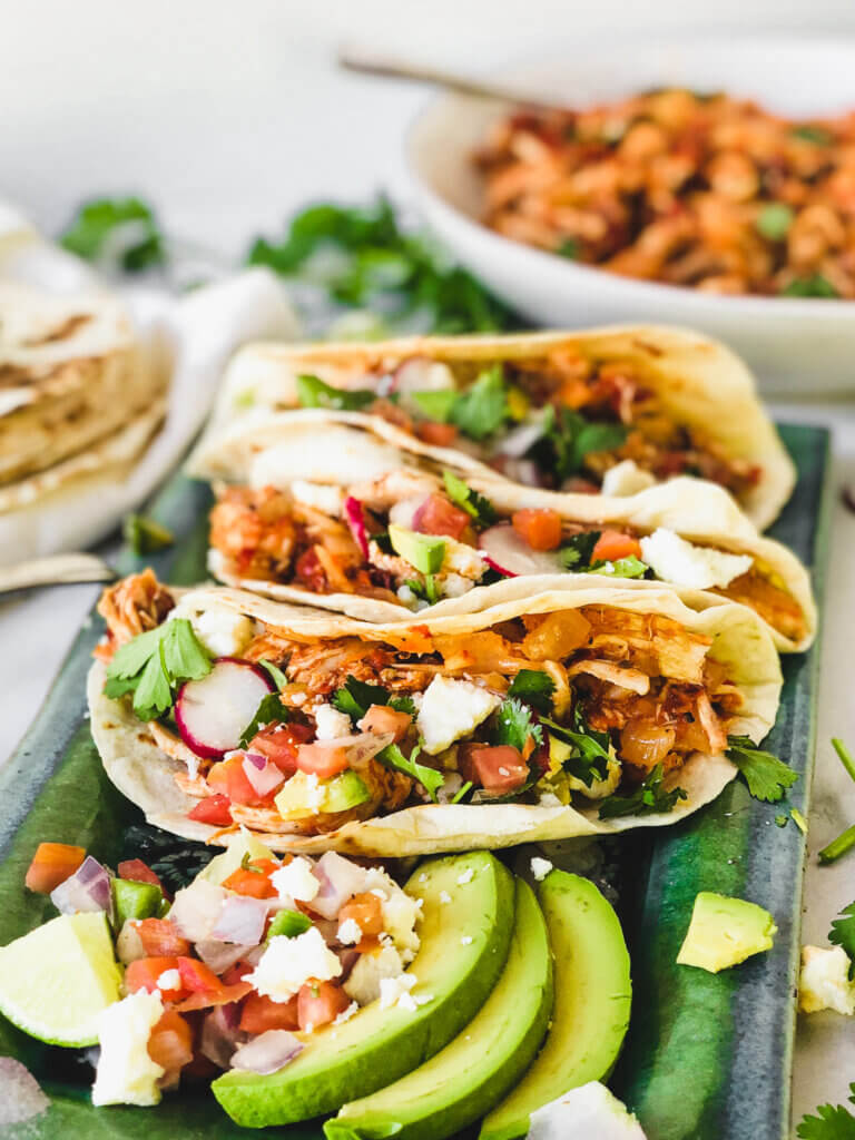 Easy Rotisserie Chicken Tinga Tacos - Hummingbird Thyme