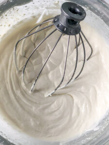 Cream whipped. until billowy but not stiff