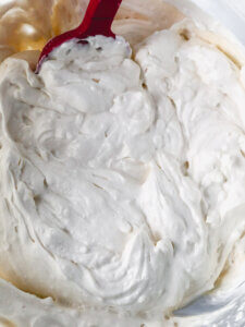 When SCM mixture added to the whipped cream, final mixture is stiffer