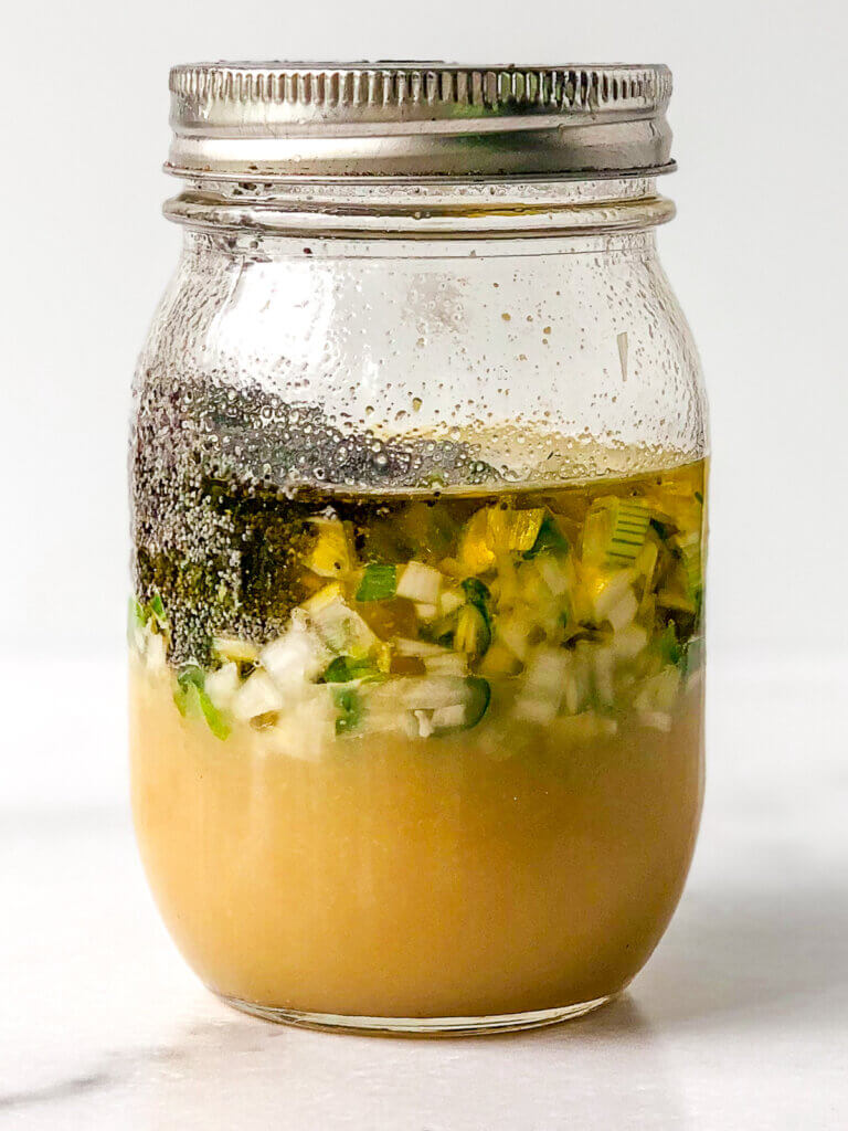 All ingredients take most of a pint-sized jar