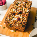 Vegan, GF, no-knead, Adventure Bread is filled with nuts and oats - so healthy so delicious and you won't believe how easy to make!