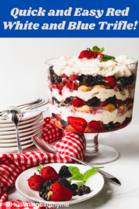 How to make the Easiest, Most Delicious Summer Berry Trifle! Just a few simple steps! Highlights ingredients that stabilize the whipped topping and flavor the trifle!