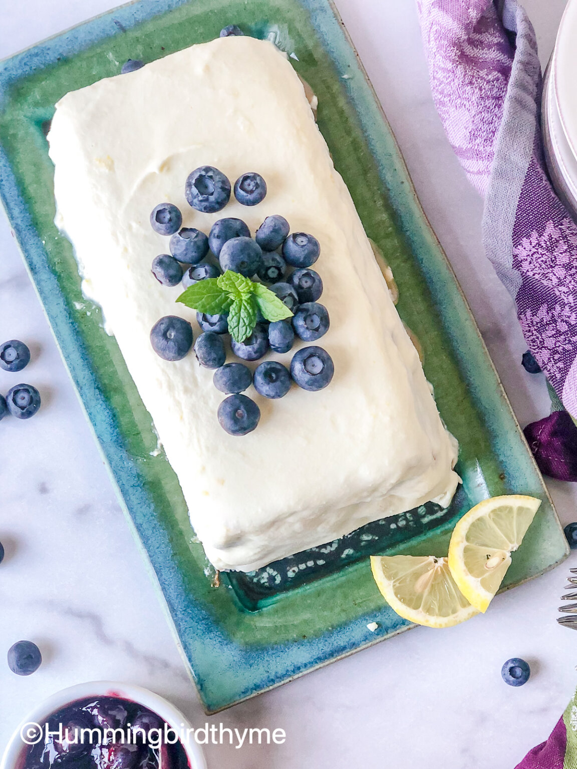 Blueberry Lemon Icebox Cake - Hummingbird Thyme