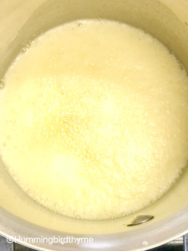 Process of making brown butter