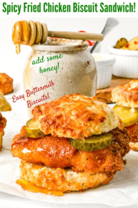 Easy Fried Chicken Sliders on the easiest buttermilk biscuits anywhere!
