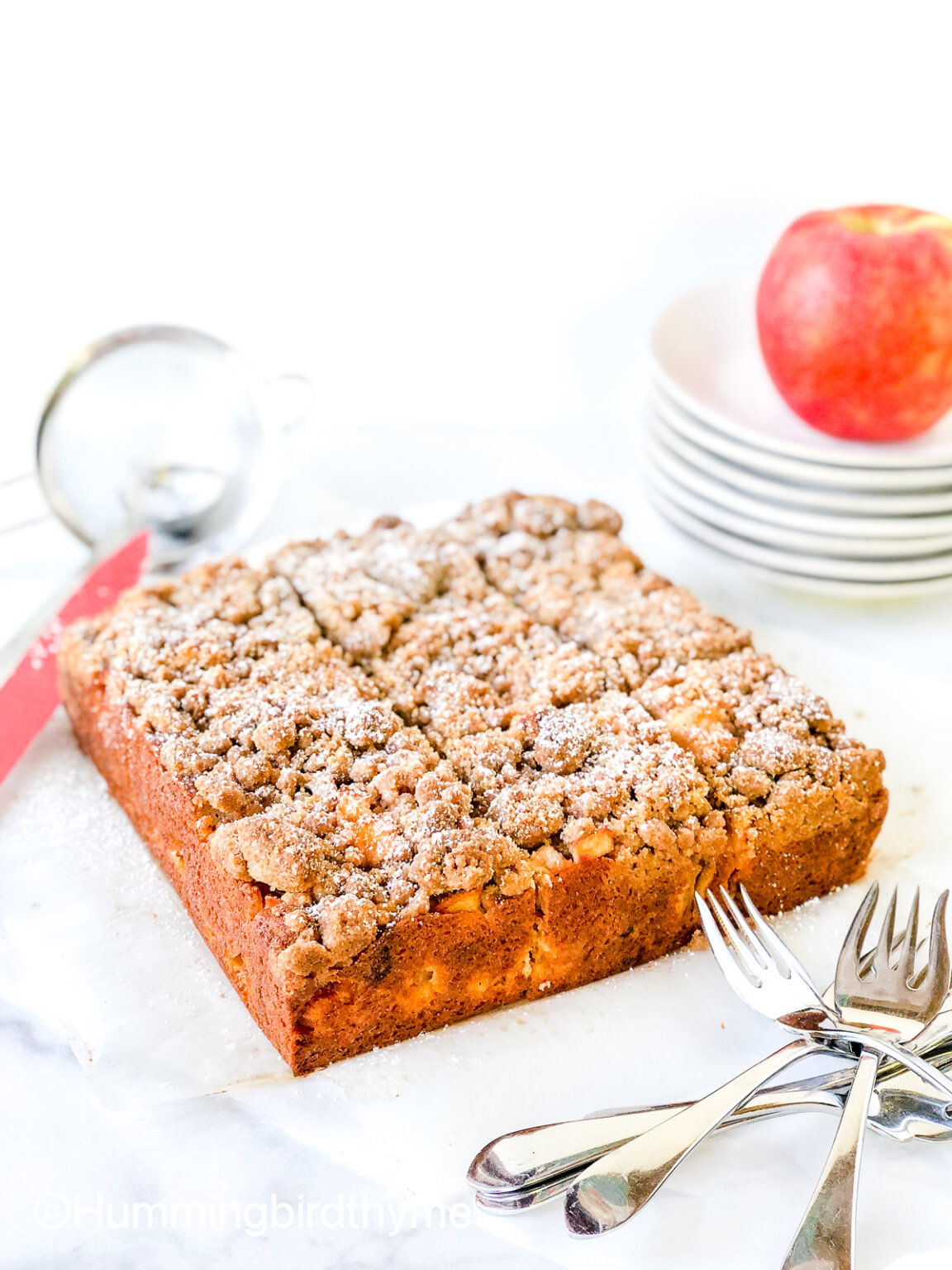 Honeycrisp Apple Crumble Cake Hummingbird Thyme