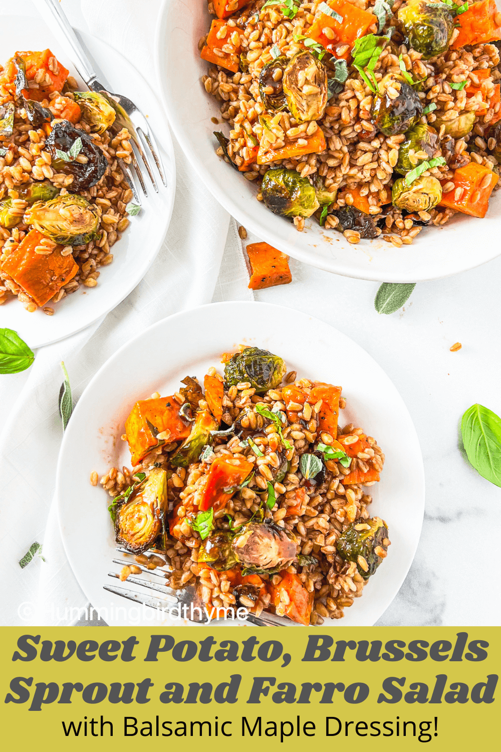 Farro with Roasted Sweet Potatoes and Brussels Sprouts (Vegan ...